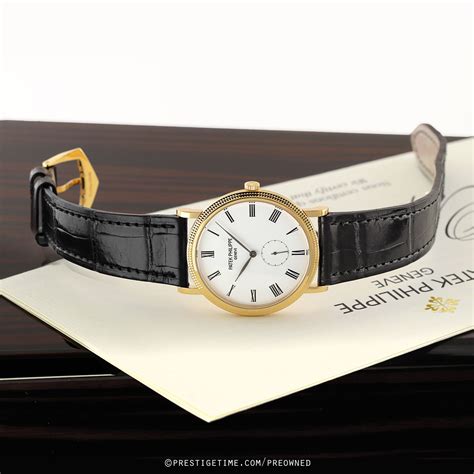 patek philippe calatrava 5119j pre-owned|Patek Philippe Calatrava vintage gold.